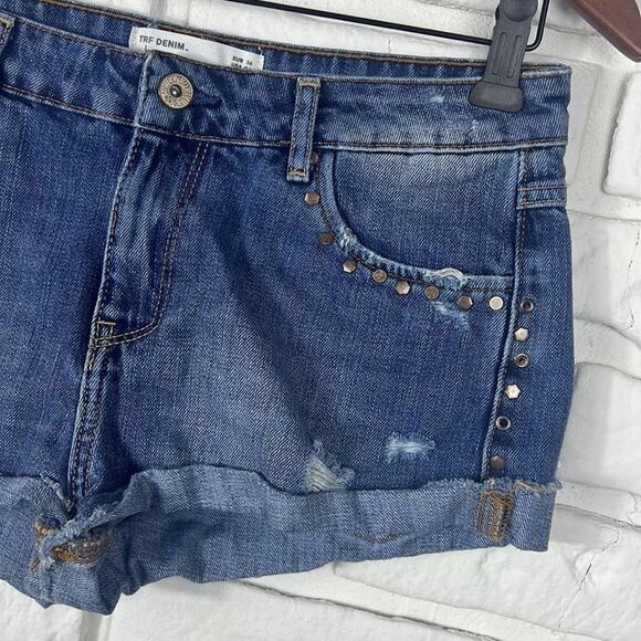 Zara TRF Denim embellished shorts size 4 - Picture 3 of 10